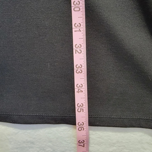 Max Studio Black Long Flared Sleeve V Neck Embroidered Dress Knee Length Size M - Picture 12 of 12